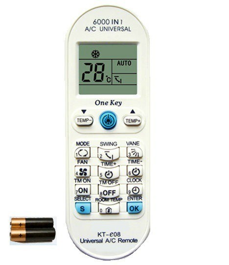 KT-e08 Universal Mini Split Remote Compatible with Fujitsu, Carrier,Chigo,Daewoo
