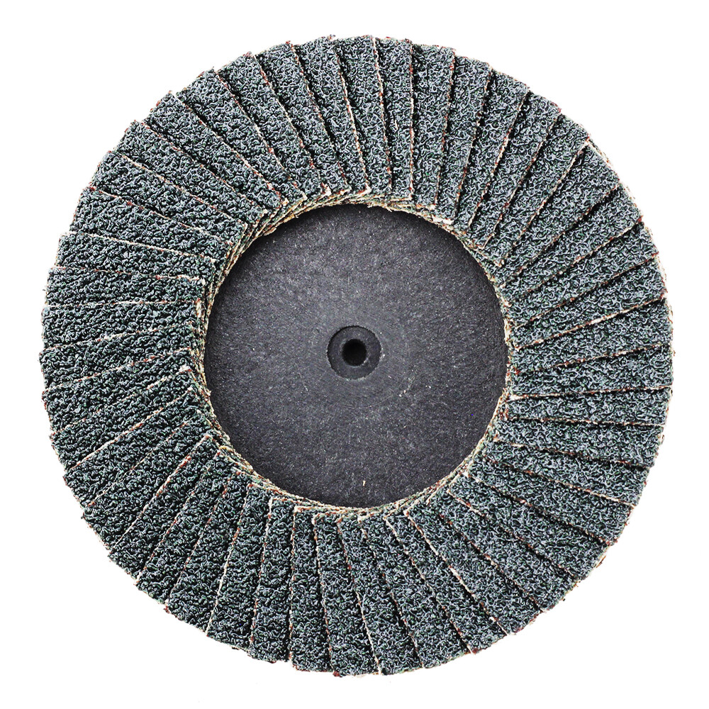 100 Pack - 3" Mini Flap Discs 60 Grit Quick Change Sanding Roloc Style Type R
