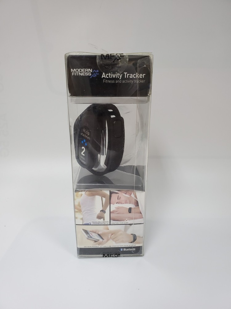 Modern Fitness Bluetooth Activity Tracker Black Open Box New Never Used!