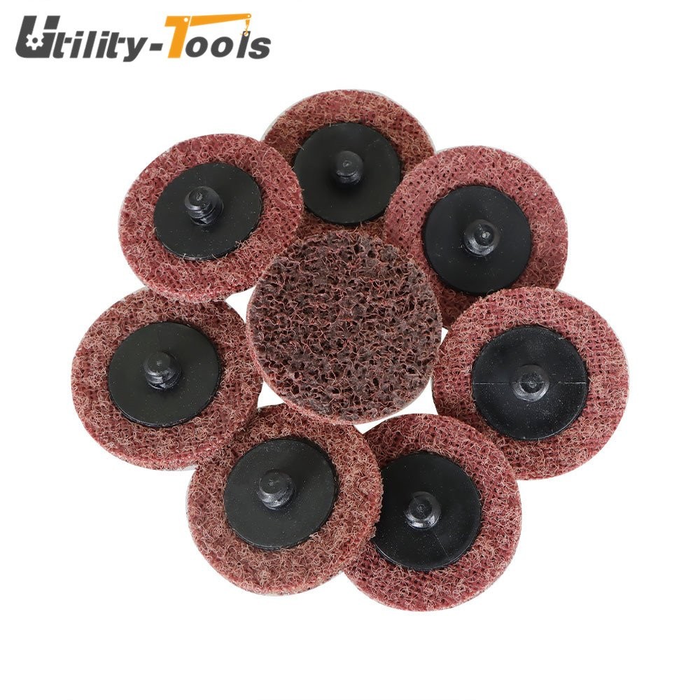 50× 2" Medium Surface Conditioning Discs Roll Lock Die Grinder Sanding Pads US