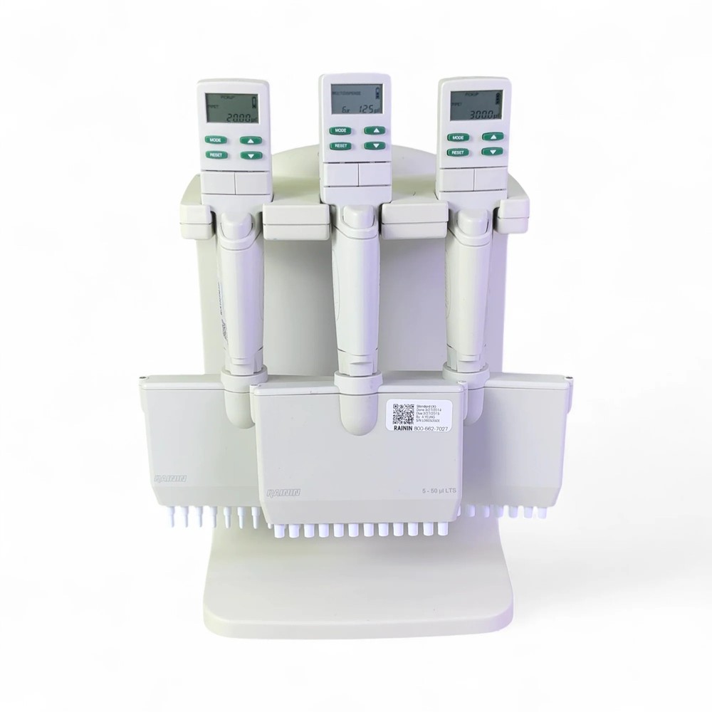 Rainin E3 Rapid Charge Stand and EDP3-Plus Multi-Channel Electronic Pipettes BO!