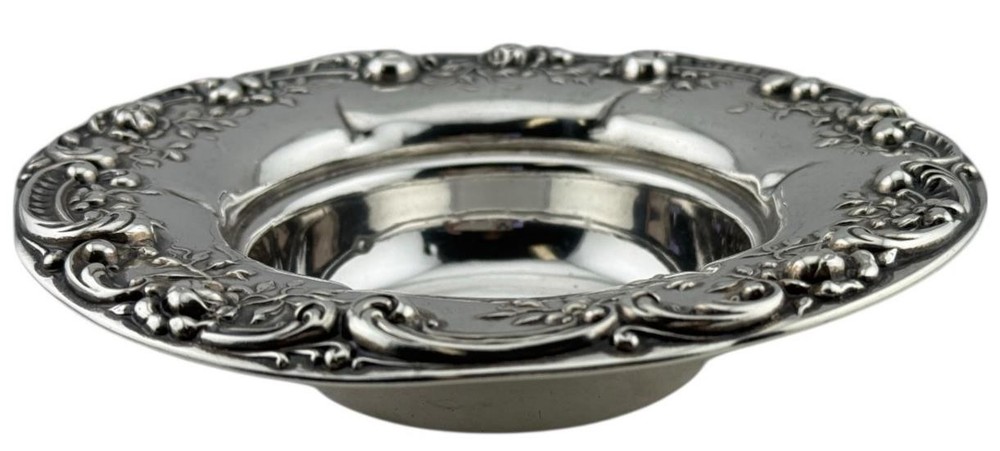 Alvin Sterling Silver Repoussé Floral Bowl #1010