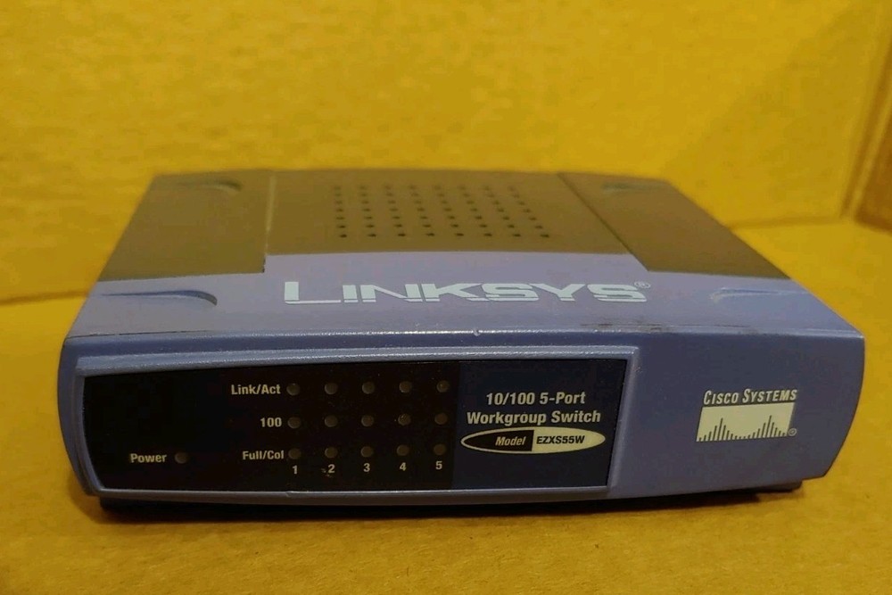 Linksys EtherFast EZXS55W 5-Port Workgroup Switch Hub - [Read Description]