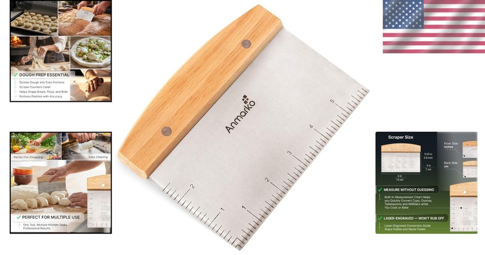 Heavy-Duty Bench Scraper - Triangular Stainless Steel Tool for Precise Cooking