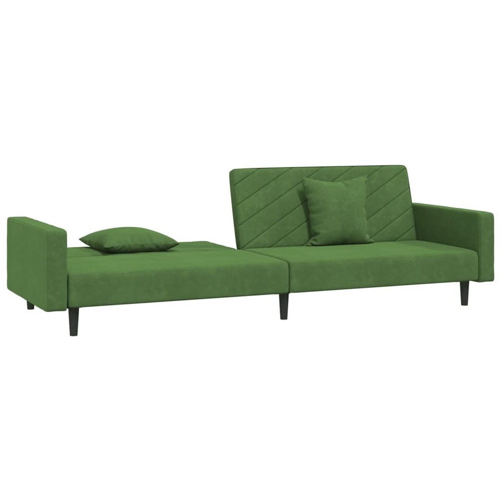 Sofa Bed Dark Green Velvet (100% polyester) Standard
