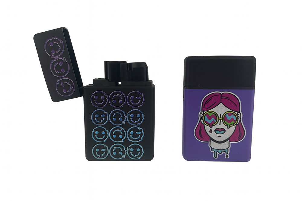 Zengaz Jet Torch Lighter – (4CT) | Mixed Colors & Designs | Refillable