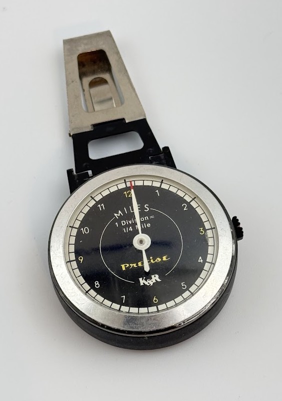 Vintage K&R Precise Pedometer Map Measurer Opisometer Miles Scale Drafting Tool