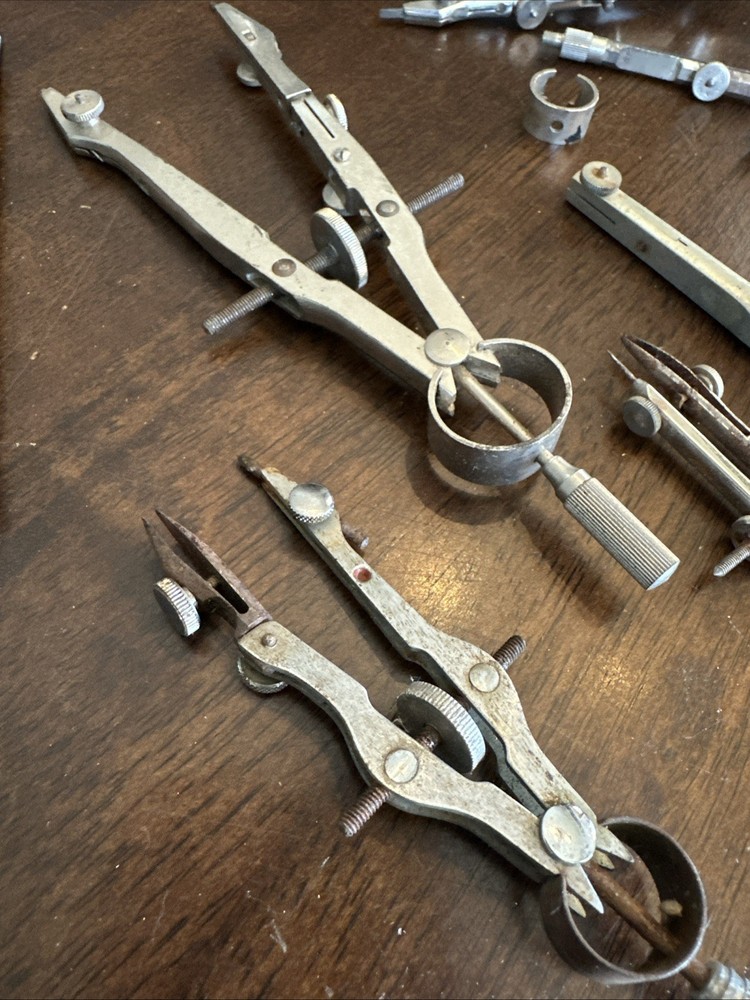 Lot of assorted drafting tools. See images.