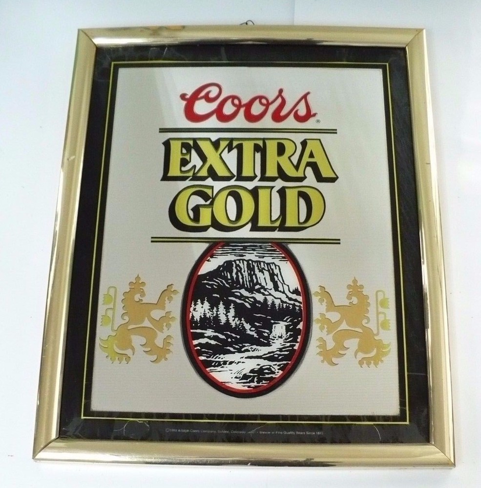 Coors Extra Gold Waterfall Bar Mirror