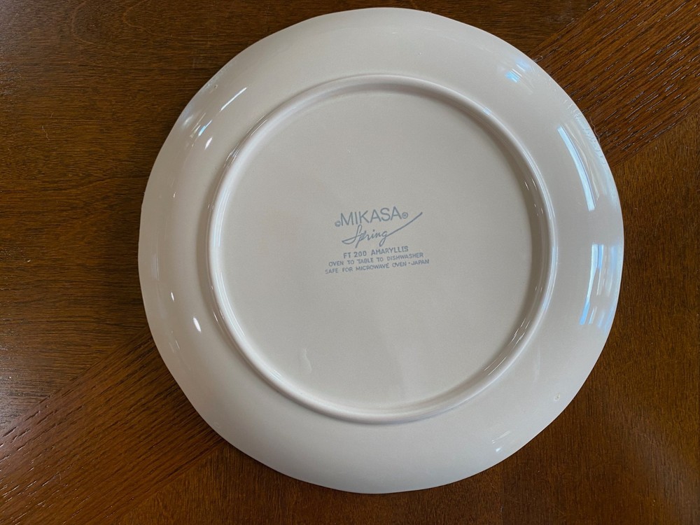 4 Mikasa Spring Amaryllis Salad Plates 9”