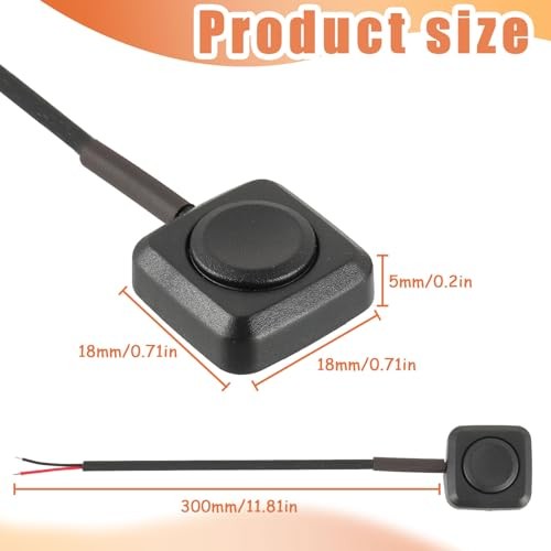2PCS Momentary Push Button Switch, 12V/24V Mini Push Mini-Button switch 2P