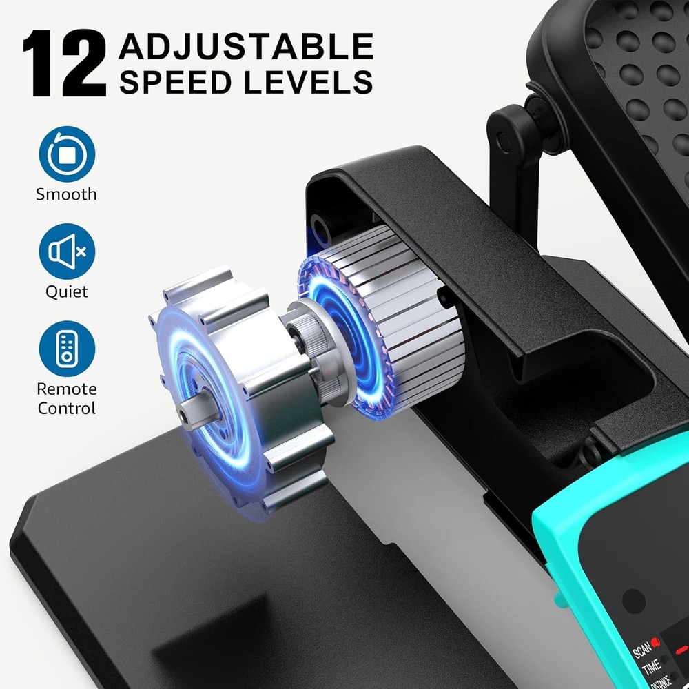 Under Desk Elliptical 12 Speed 5 Modes Motorized Leg Exerciser While Sitting