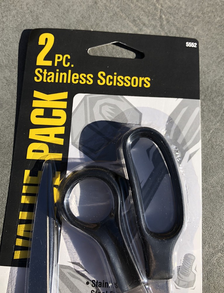 Minnetonka 8" Black Stainless Steel Scissors 2 Pack