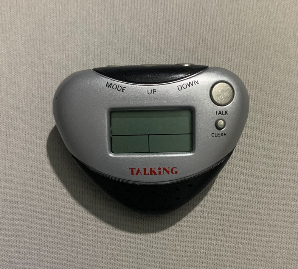 Vintage Talking Pedometer (Works/Needs New Battery)