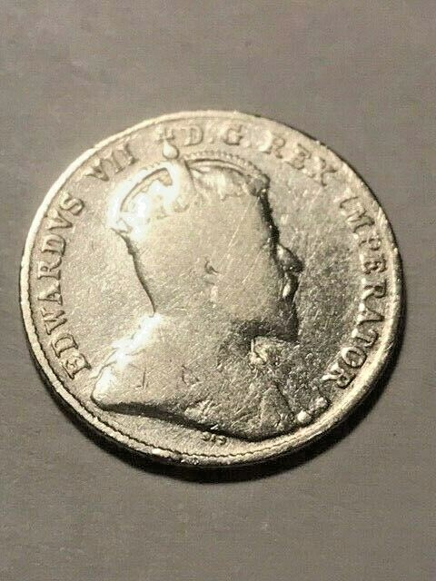 1906 Canada Silver 10 Cents VG #15804