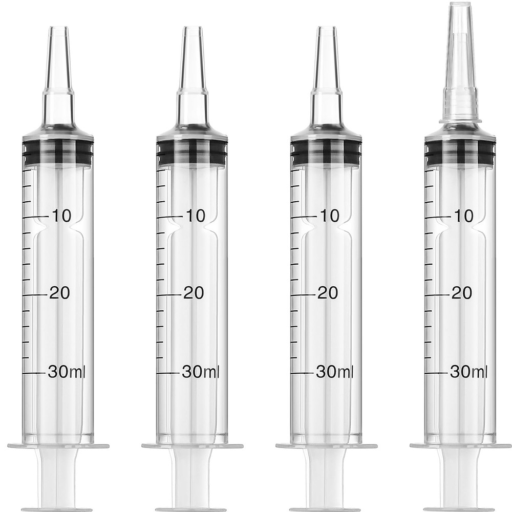Frienda Large Plastic Syringe 4 Pack Measuring Syringe Tools Dispensing Mult...