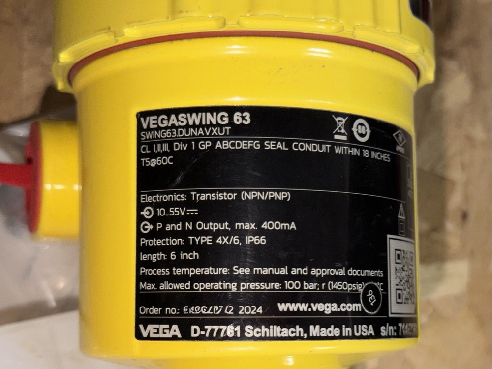 Vegaswing63 6" Level Switch