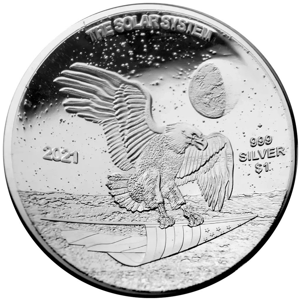 2021 1 oz Silver Coin - Solar System - Jupiter - Domed