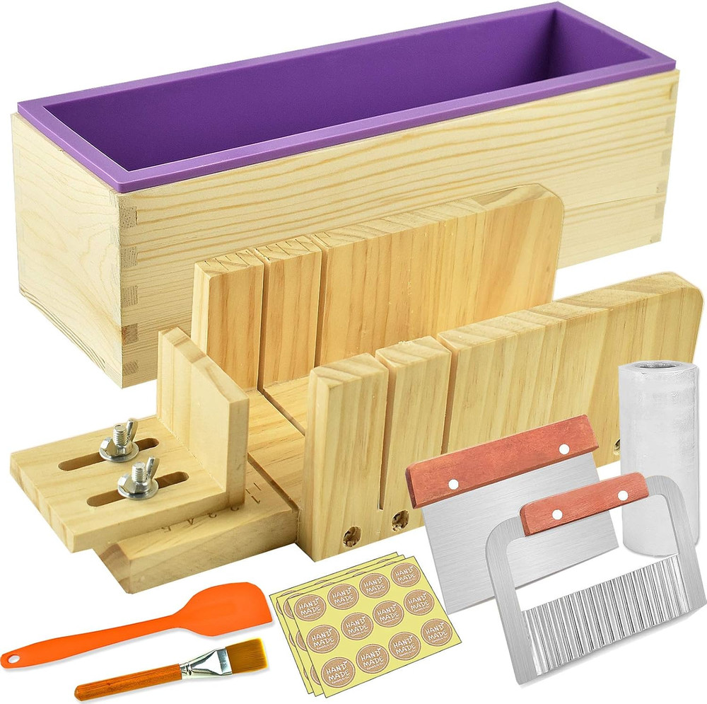 Loaf Soap Making Cutting Mold Kit Multi-Function Adjustable Wood Soap Mold Set -
