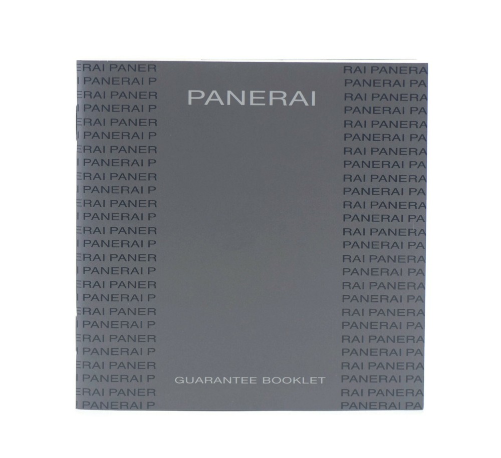 Panerai Guarantee Booklet
