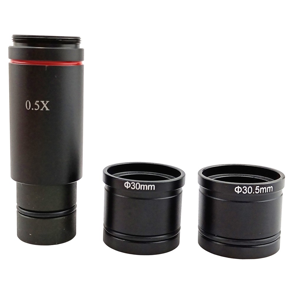 0.5X Magnification Lens C Mount Adapter for Binocular Microscope Camera Eyepiece