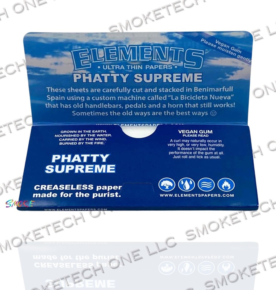 Elements Phatty Supreme Ultra Thin Rolling Papers – Single Pack