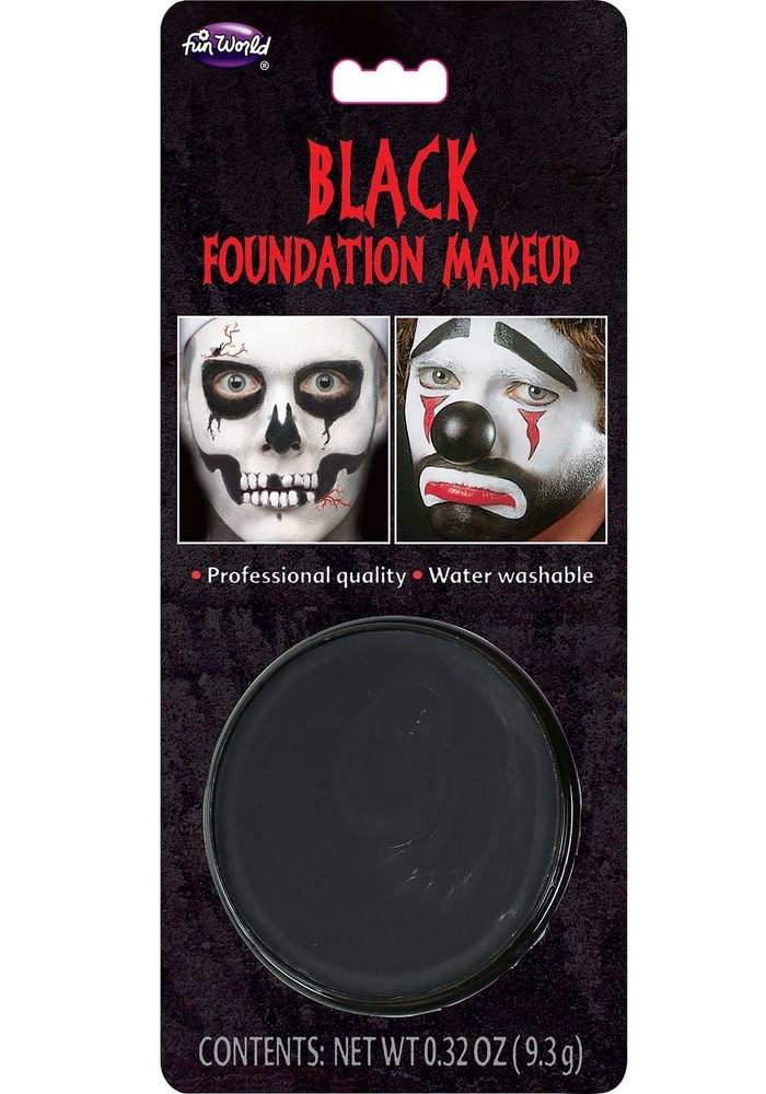 Black Foundation Costume Makeup Face Paint 0.32oz