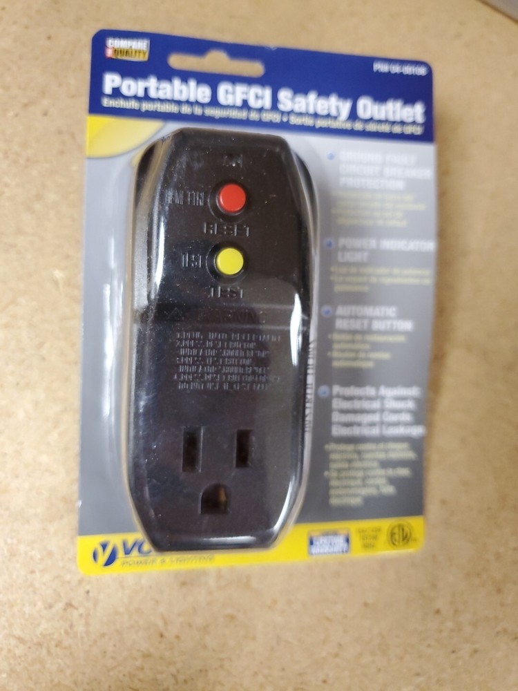 04-00106 Voltec Portable GFCI Safety Outlet