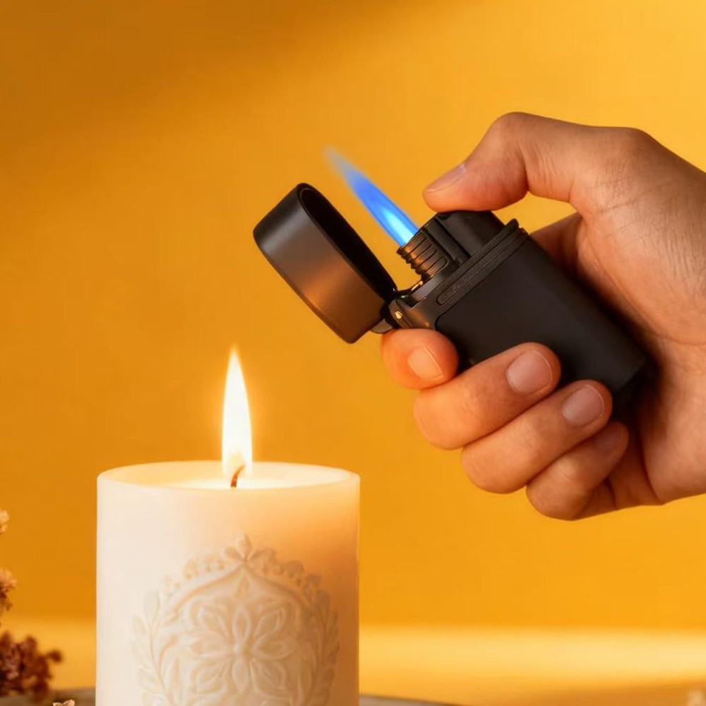 2 Pack Butane Torch Lighter Single Jet Flame Refillable Adjustable Mini Pocket