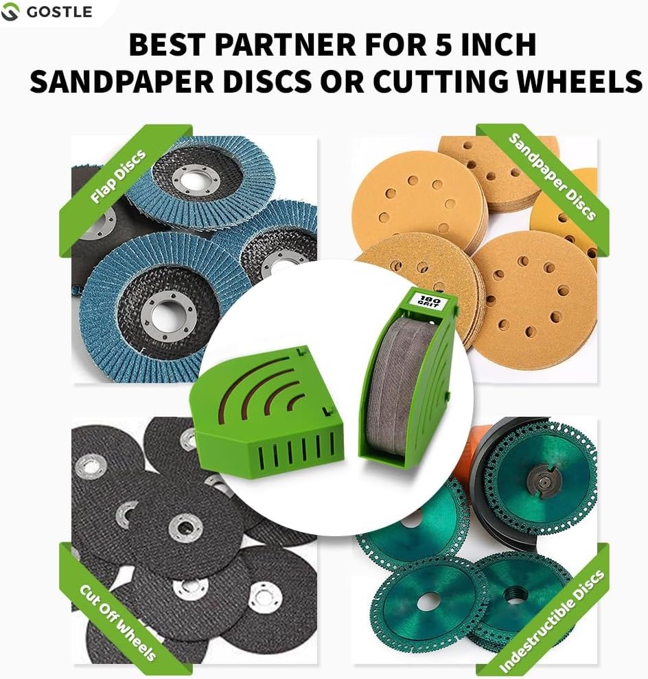 5 Inch Professional Sanding Discs Tool Storage Boxes Set - 8 bins, Green