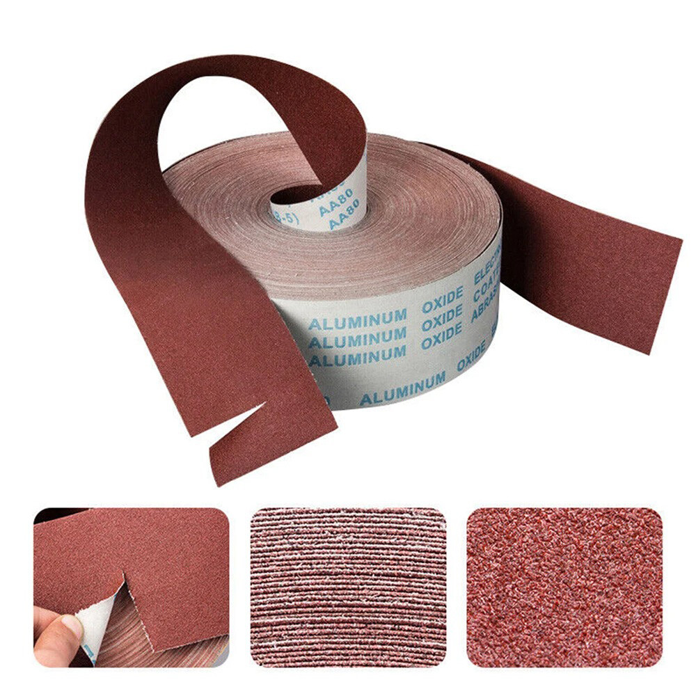 80-600 Grit Sandpaper Roll Emery Cloth Abrasive Sheets Sanding Strips Width 10cm