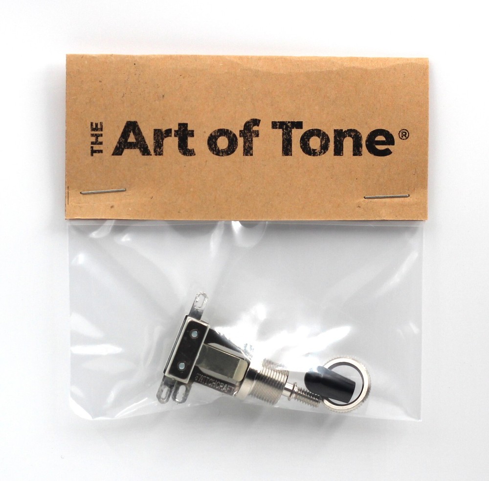 Switchcraft 3-Way Short Toggle Switch w/ Genuine Switchcraft Black Tip