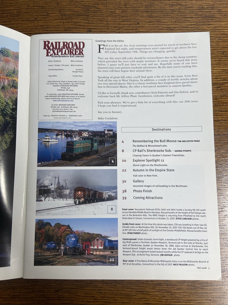 Railroad Explorer The Northeastern Rail Journal Issue 24 Fall 2008