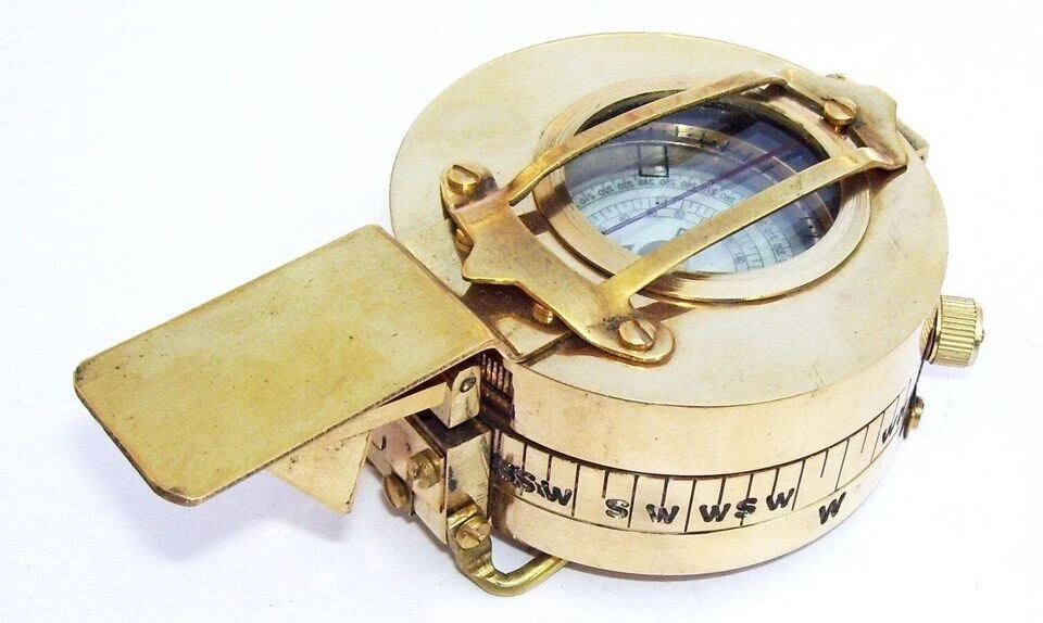 HANDMADE MILITARY COMPASS ENGINEERING COMPASS PRISMATIC VINTAGE NAUTICAL STYLE