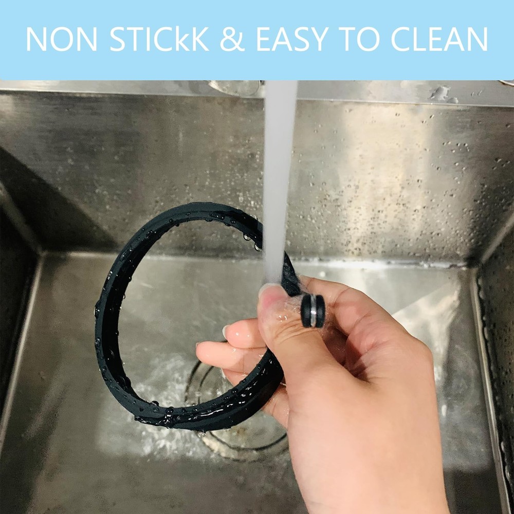 4 Pack Silicone Egg Rings Non Stick Egg Cooker Rings for Cooking Fried Egg