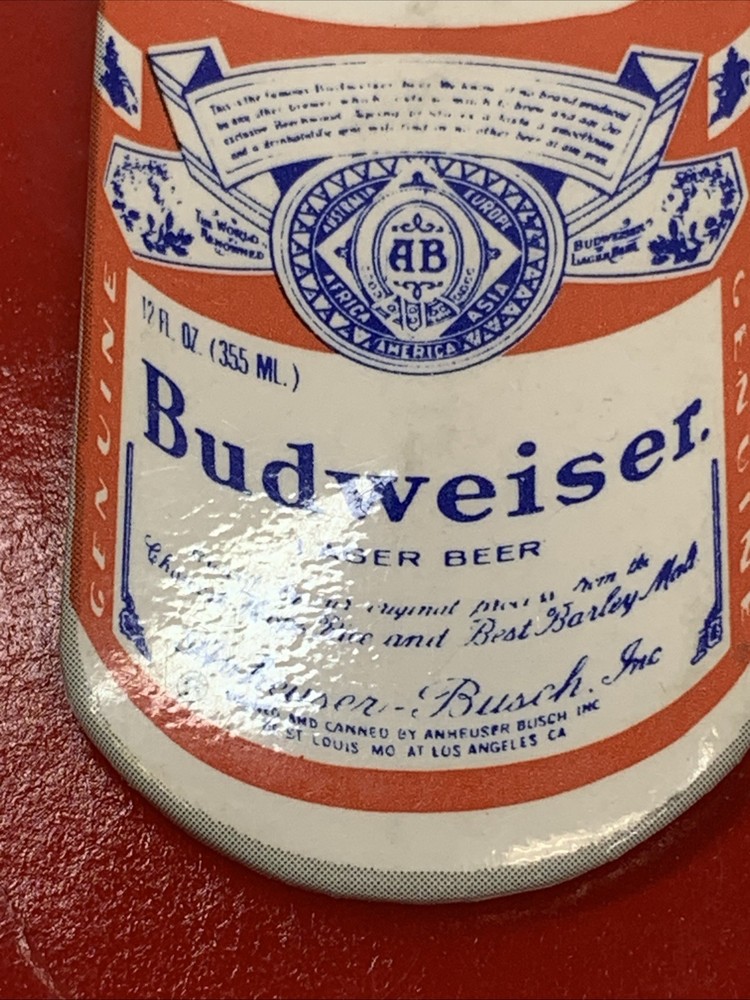 Vintage BUDWEISER CAN Pinback Button Retro NEW
