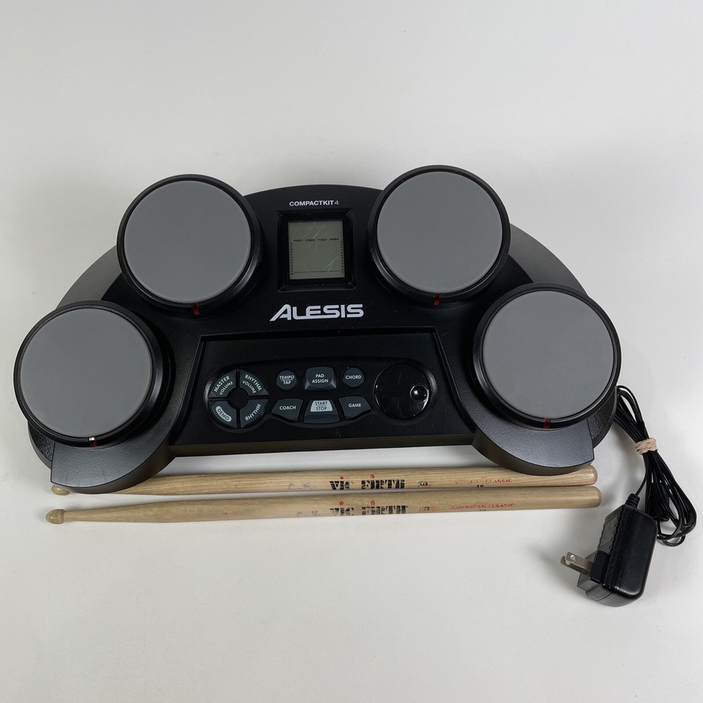 Alesis Compact Kit 4 Portable 4 Pad Machine Tabletop Electronic Drum Kit TESTED