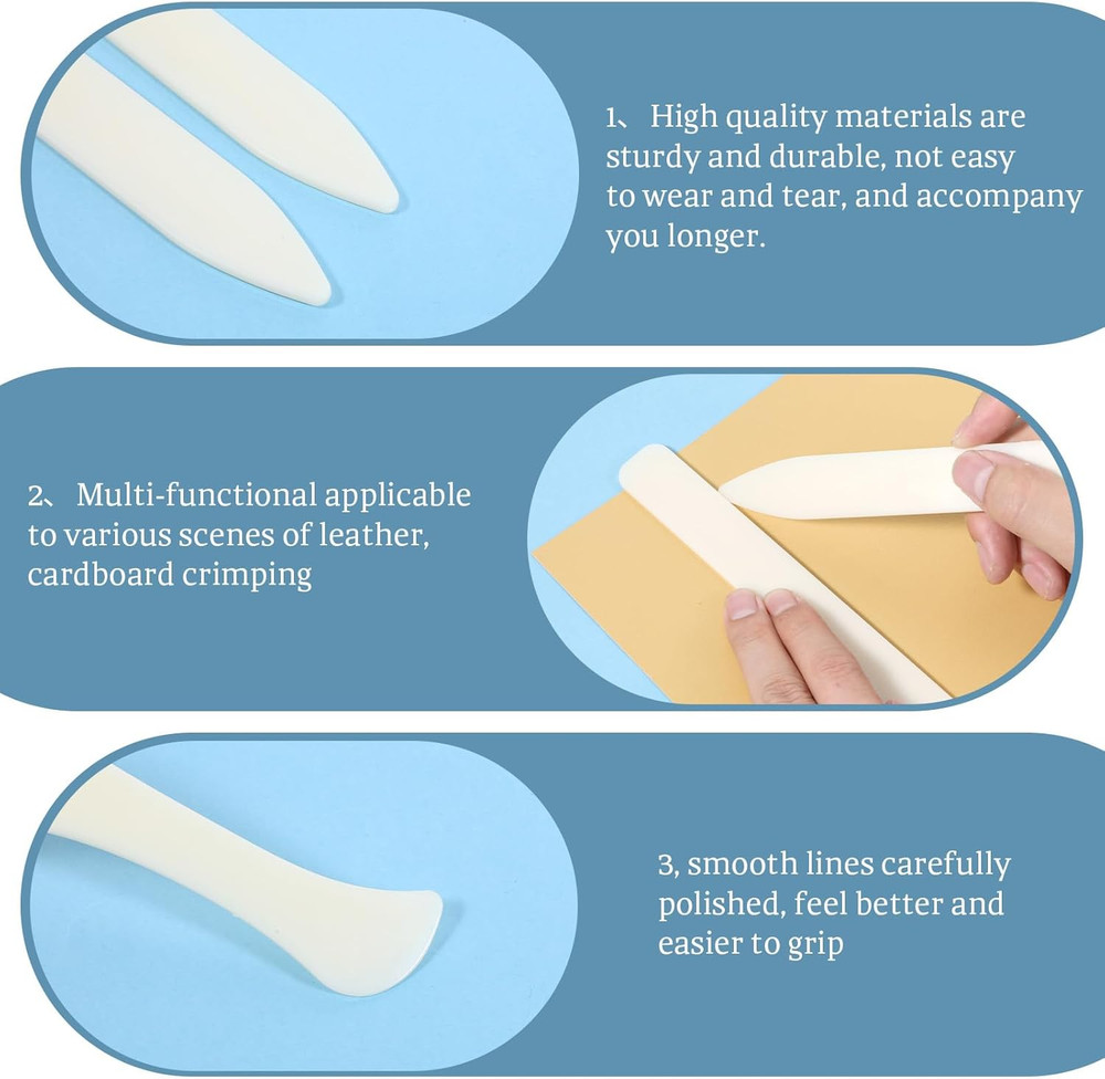 4 Pcs Bone Folders, Crease Makers Scoring Tool Creaser Set Folding Scoring Burni