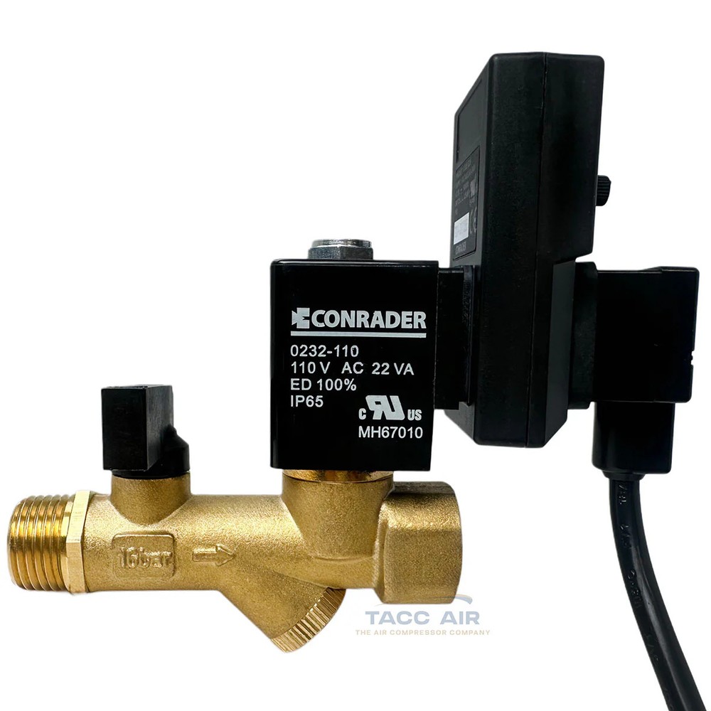 Conrader Electronic Auto Air Compressor Tank Water Moisture Timer Drain Valve