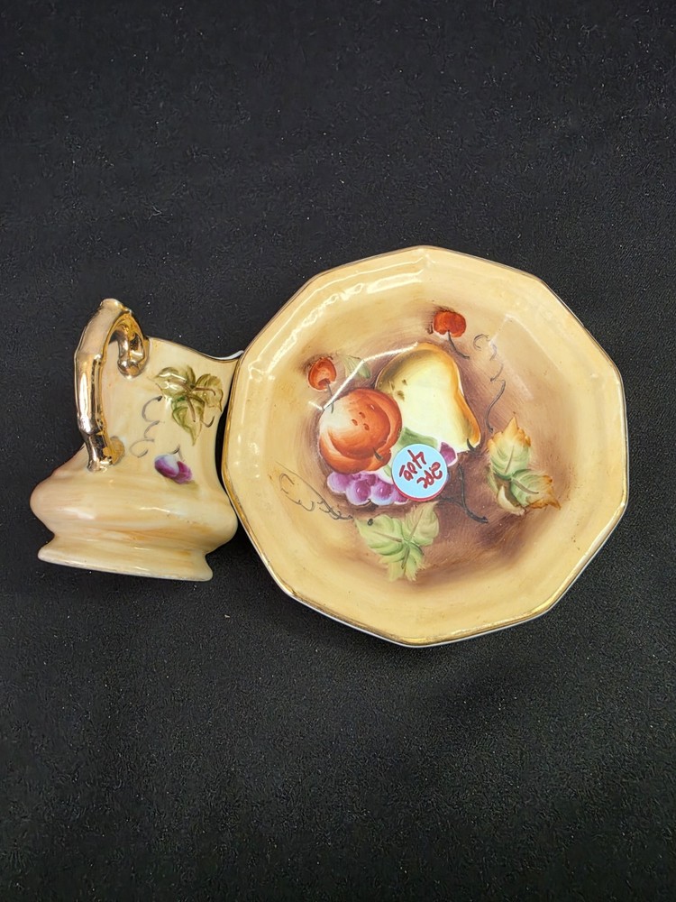 Vintage Lefton Hand Painted Miniature Pitcher And Basin Fruit Pattern
