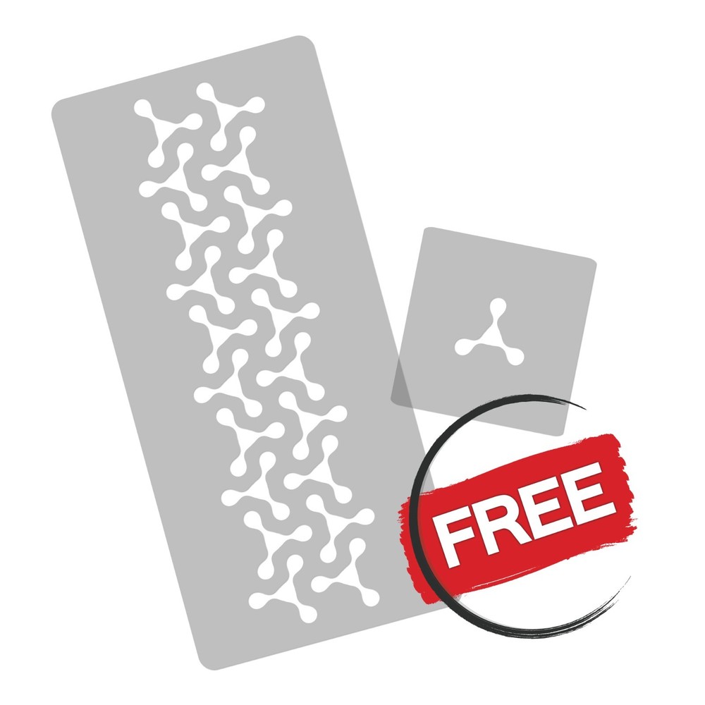 Reusable Allover Plastic Stencil // CONNECTED DOTS - MOLECULES
