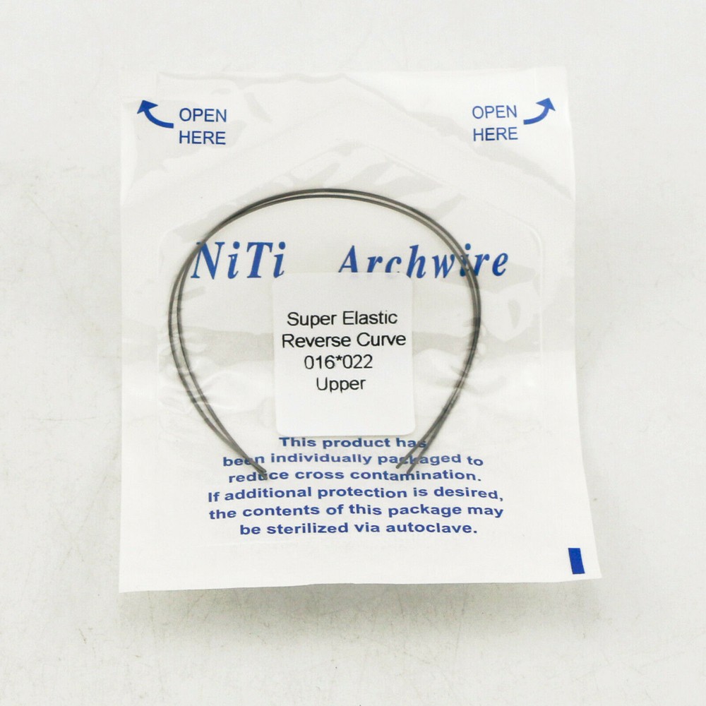 Dental Orthodontic Arch Wire Niti Super Elastic Reverse Curve Rectangular/Round