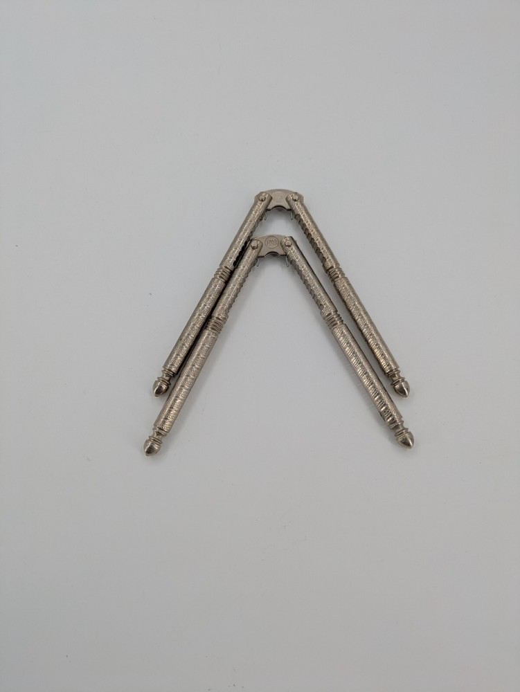 (2) Vintage HMQ Metal Nutcrackers Handheld