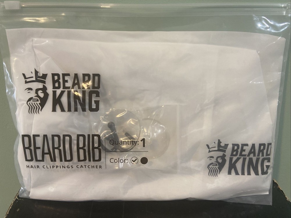 BEARD KING Beard Bib Apron for Shaving, White