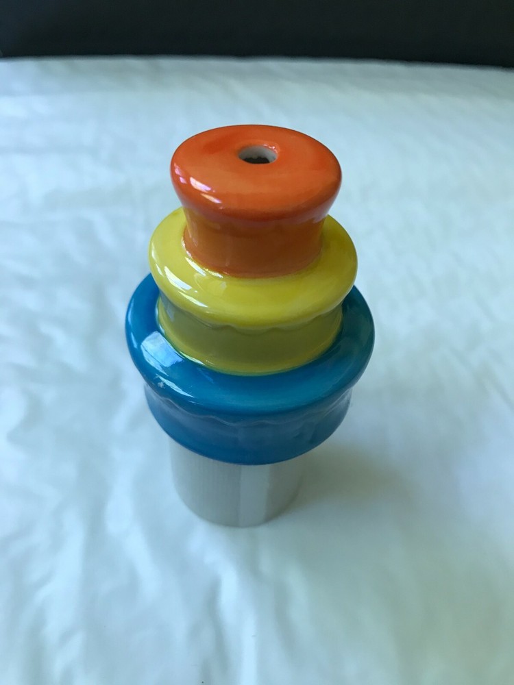 Nora Fleming Mini Birthday Candle Holder A194 Ceramic Platter Charm Hand-Painted