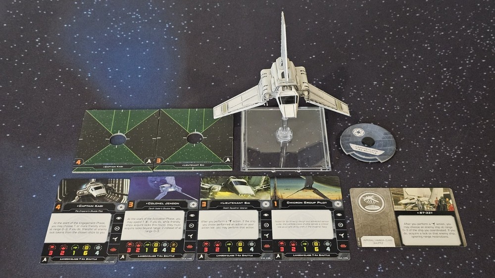 Star Wars X-wing Miniatures Lambda-Class Shuttle 2.0 Upgraded