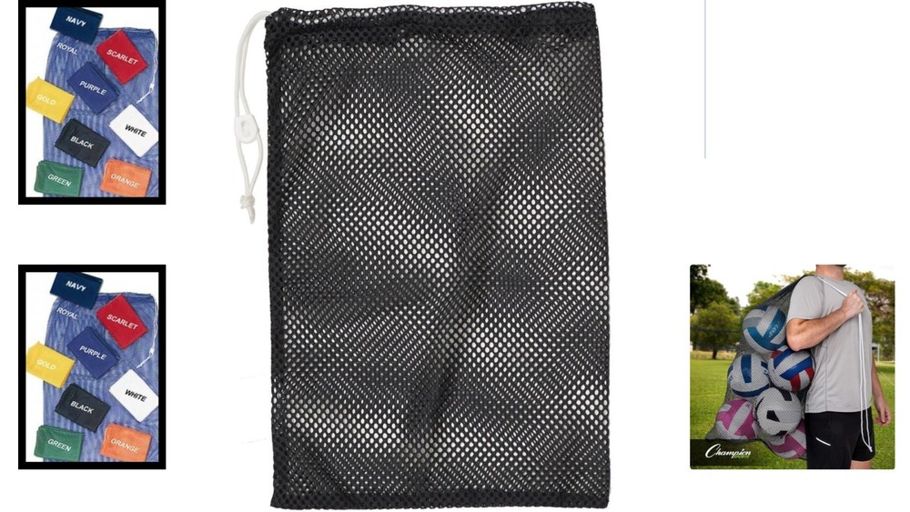 Lightweight Breathable Mesh Bag with Lock & Drawstring - Perfect for Athletes