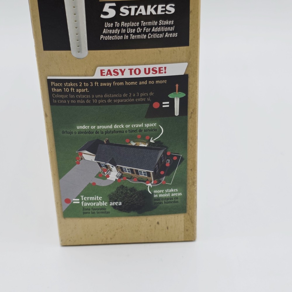 Terminate Termite Killing Stakes (5-Count) Trap Bait Insect Killer Bug Home Pest