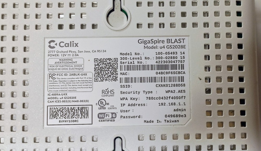 Ptera Gigaspire Blast U4 Wifi Router