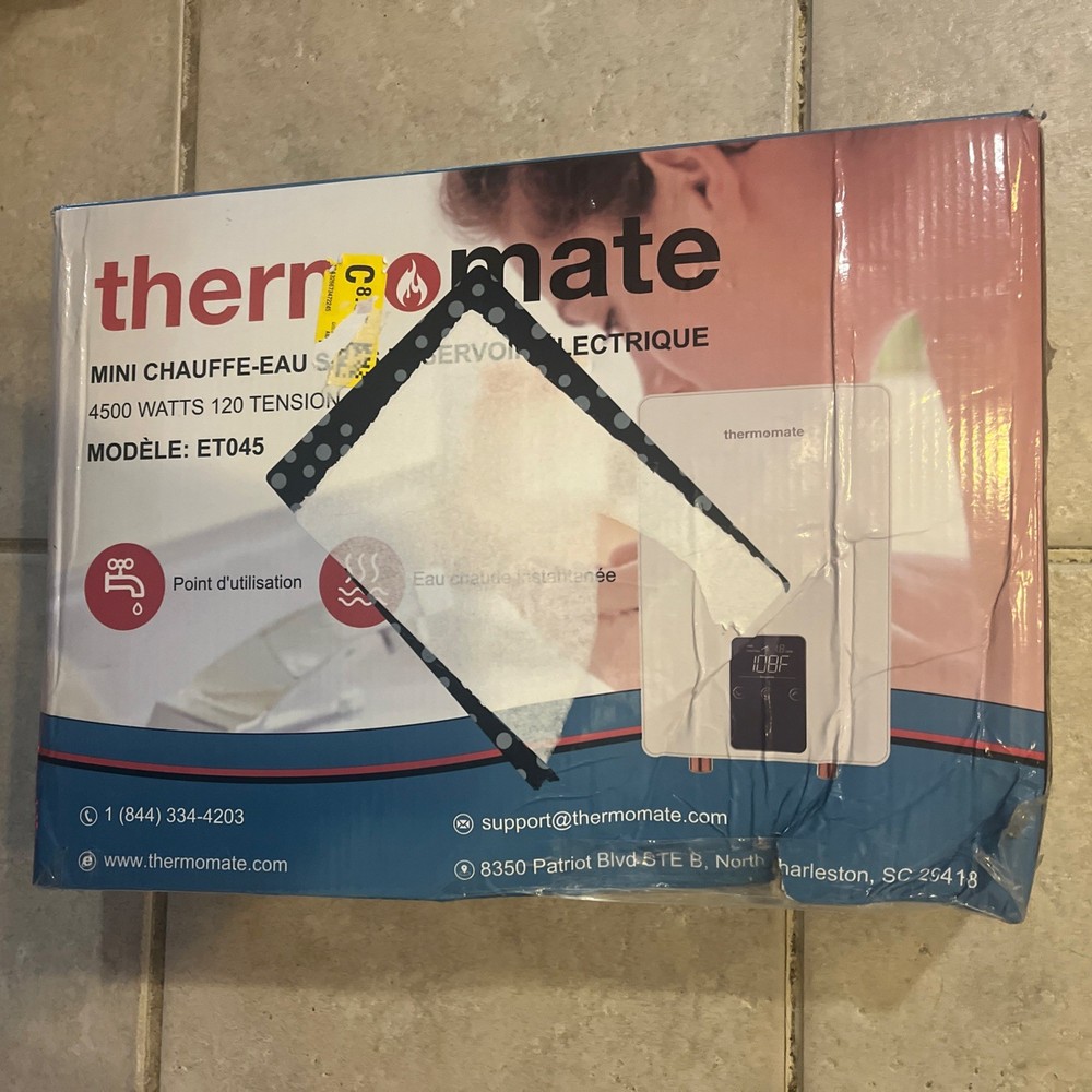 Mini Tankless Water Heater Electric 110V ~ 120V for Sink, ThermoMate 4.5kW 37.5A